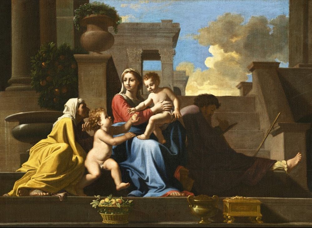Grafika Puzzle 300 dílků Nicolas Poussin: The Holy Family on the Steps, 1648 - obrázek 1