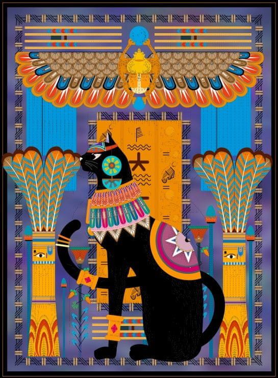 Grafika Puzzle 2000 dílků Egyptian Cat - obrázek 1