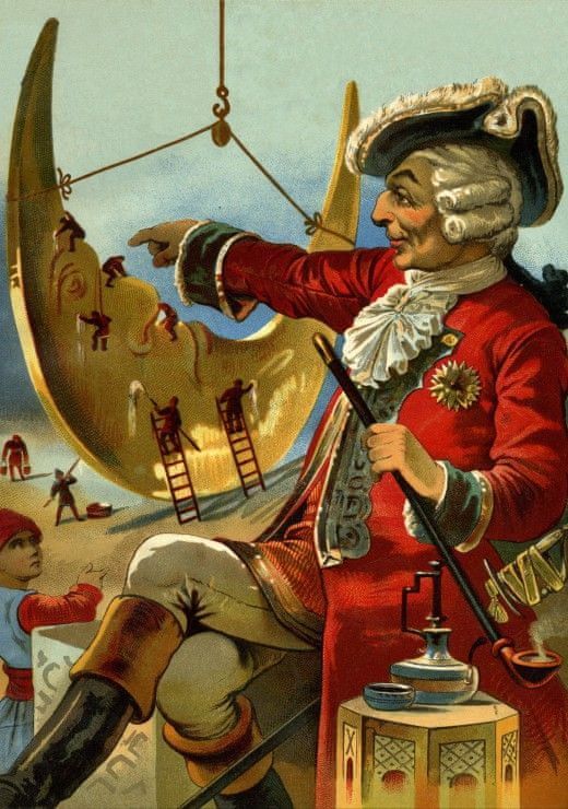 Grafika Puzzle 1000 dílků Gottfried Franz : Les Merveilleux Voyages du Baron - obrázek 1