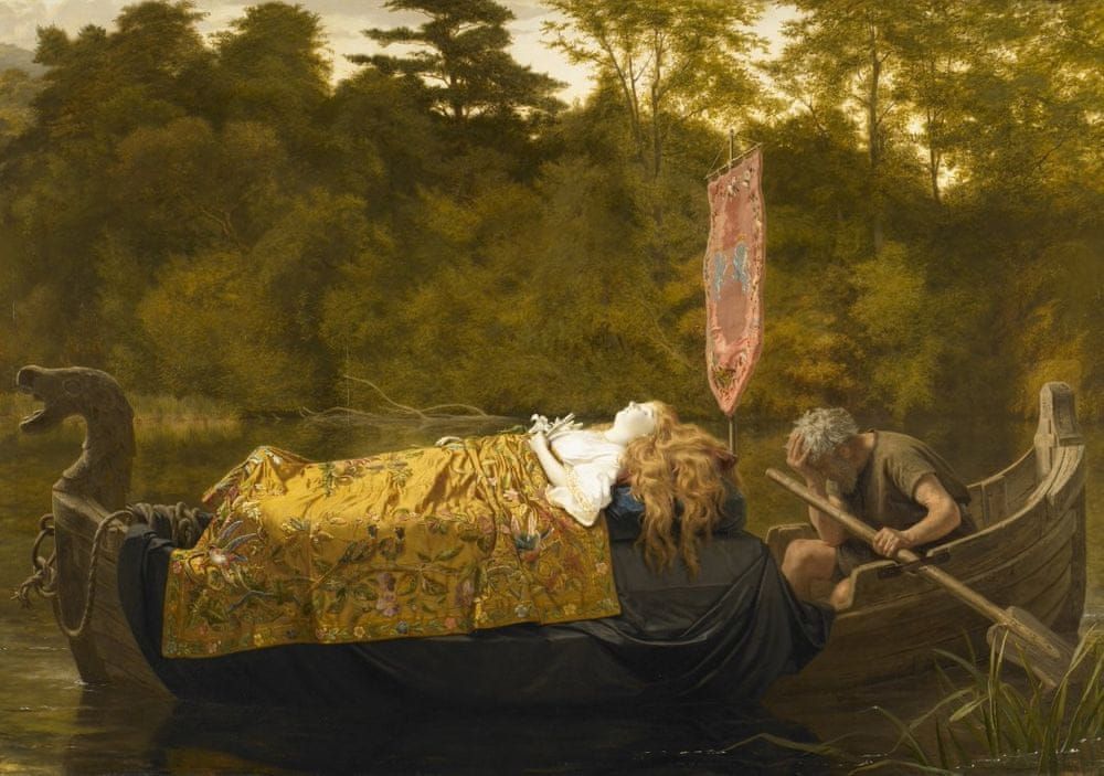 Grafika Puzzle 1000 dílků Sophie Gengembre Anderson : Elaine, 1870 - obrázek 1