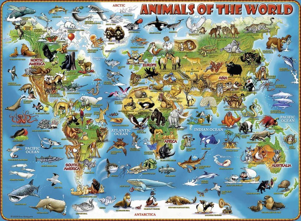 Ravensburger Puzzle 300 dílků XXL dílků - Animals around the World - obrázek 1