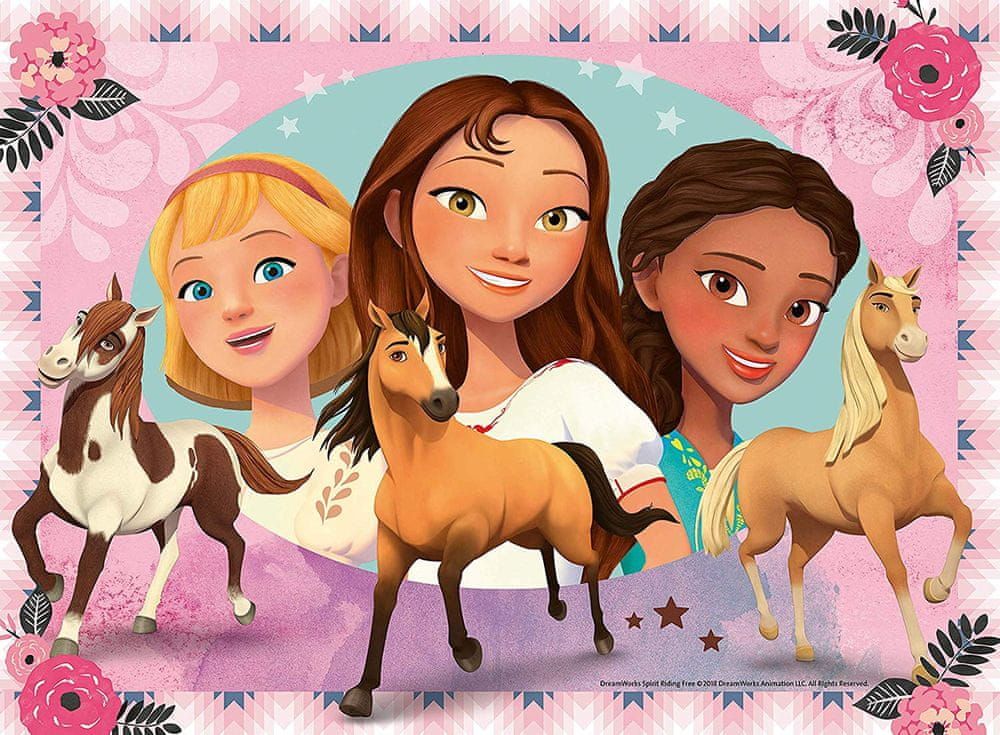 Ravensburger Puzzle 200 dílků XXL dílků - Dreamworks - Spirit Riding Free - obrázek 1