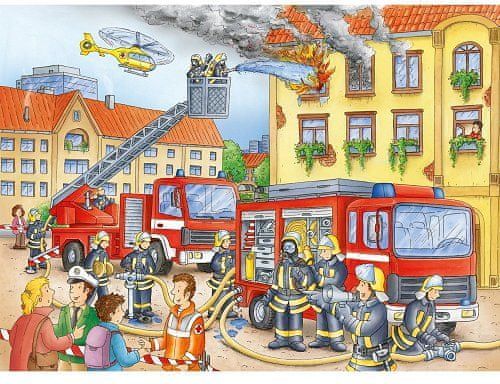 Ravensburger Puzzle 100 dílků Jigsaw Puzzle - 100 dílků - Maxi - Firemen to the R - obrázek 1