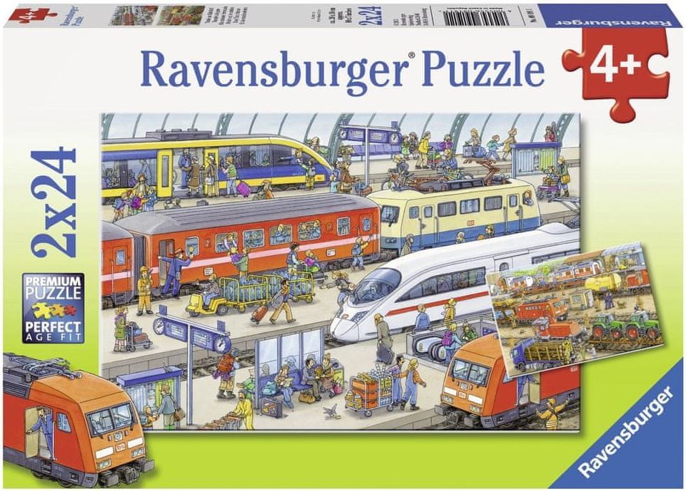 Ravensburger Ruch na nádraží 2x24 dílků - obrázek 1