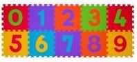 BABYONO Puzzle pěnové čísla 10 ks (6m+) - obrázek 1