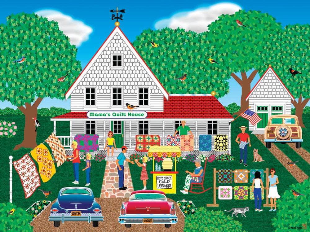 SunsOut Puzzle 1000 dílků Mark Frost - Mama's Quilt House - obrázek 1