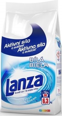 LANZA Fresh&Clean Bílá 6,3 kg – prací prášek - obrázek 1