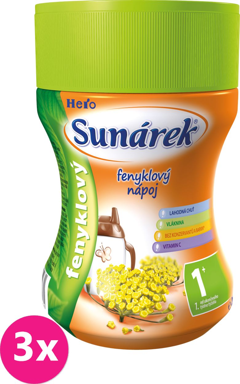 3x SUNÁREK Fenyklový rozpustný nápoj (200 g) - obrázek 1