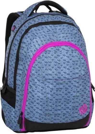 Bagmaster Dívčí studentský batoh DIGITAL 8 A BLUE/PINK/BLACK 24 l - obrázek 2
