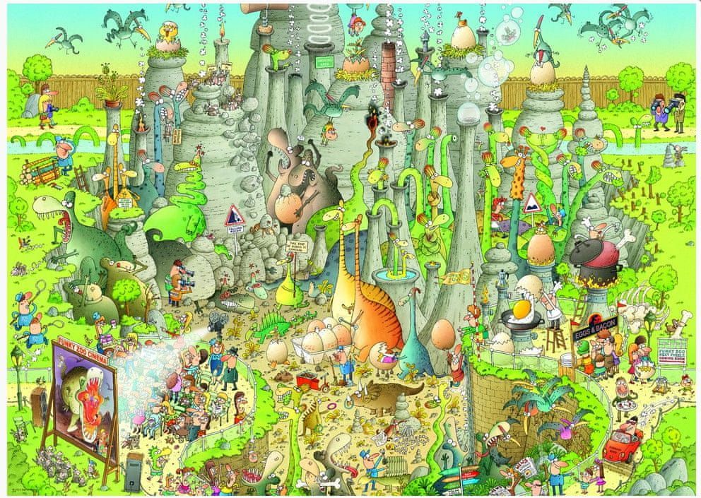 Heye Puzzle 1000 dílků Marino Degano: Jurassic Habitat - obrázek 1