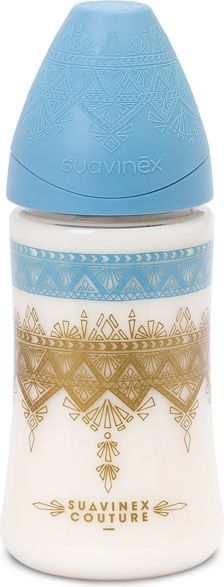 SUAVINEX Láhev 270 ml savička S Premium – světle modrá - obrázek 2