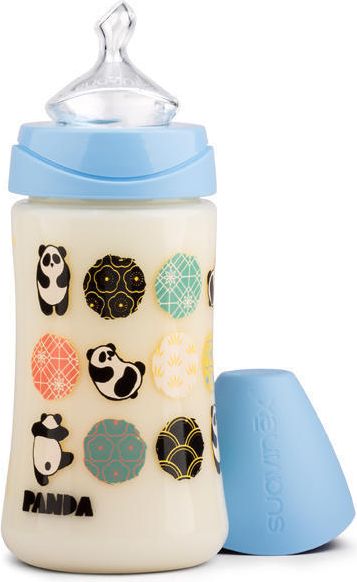 Láhev 270ml anatomická savička silikon Suavinex MODRÁ PANDA - obrázek 2