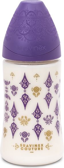 SUAVINEX Láhev 270 ml savička S Premium – fialová - obrázek 1