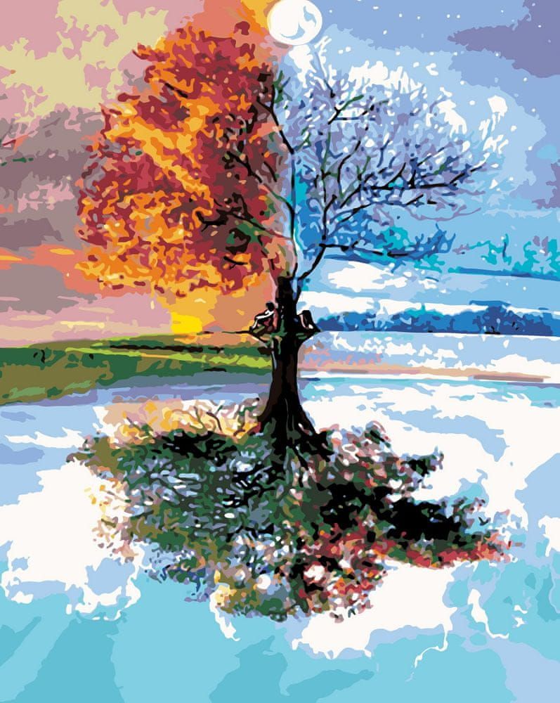 Maluješ Malování podle čísel - ČTVERO ROČNÍCH OBDOBÍ - 40x50, nevypnuté - obrázek 1