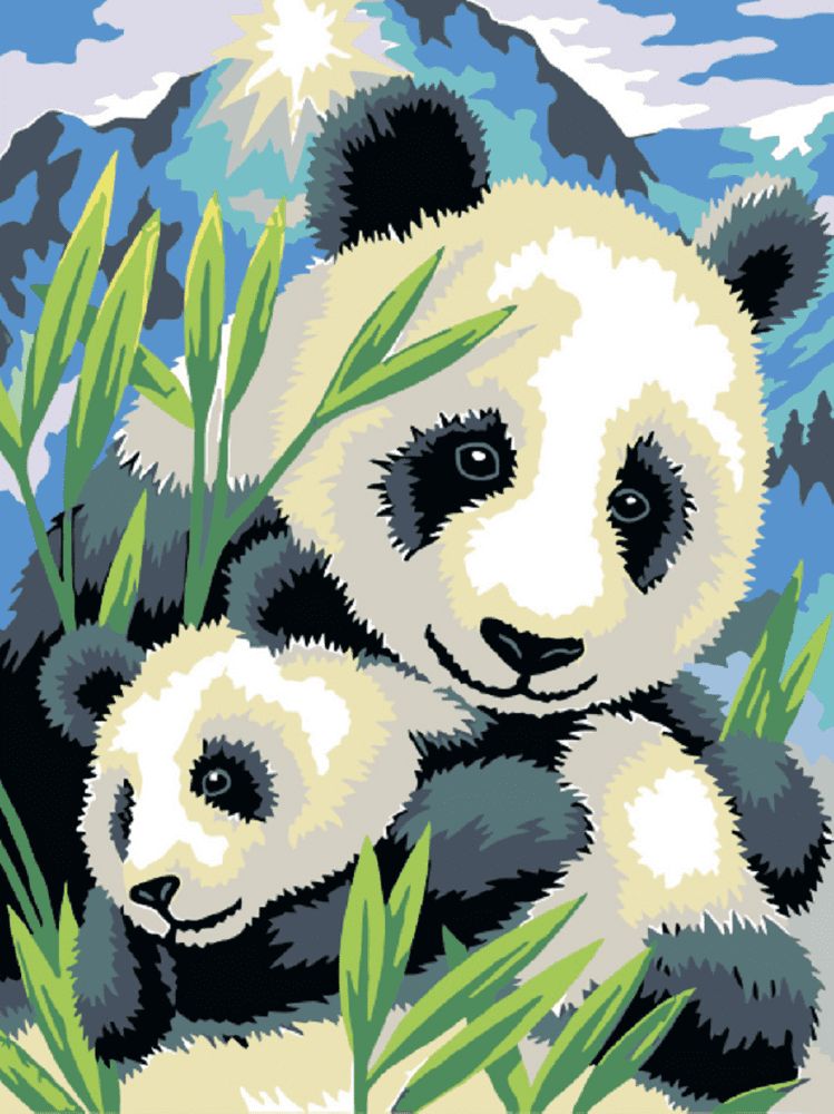 Maluješ Malování podle čísel - PANDY - 30x40, nevypnuté - obrázek 1