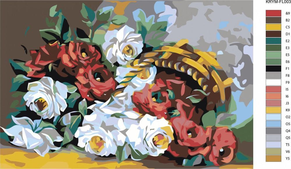 Maluješ Malování podle čísel - RŮŽE V KOŠÍKU - 80x120, nevypnuté - obrázek 1