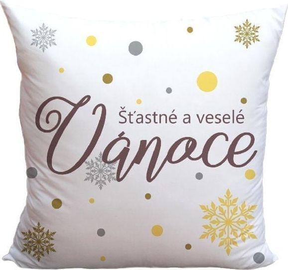 IMPAR SUBLIMACE Polštář Štastné a veselé vánoce - obrázek 1