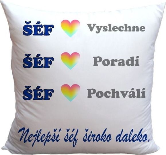IMPAR SUBLIMACE Polštář Šéf poradí - obrázek 1