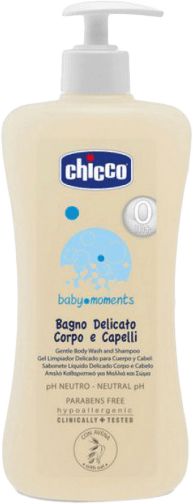 CHICCO Jemný šampon na tělo a vlasy s neutrálním pH a dávkovačem, 500 ml - obrázek 1