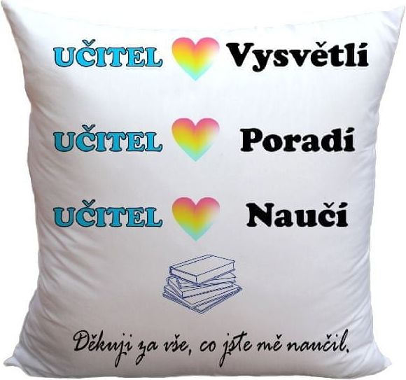 IMPAR SUBLIMACE Polštář Učitel naučí - obrázek 1
