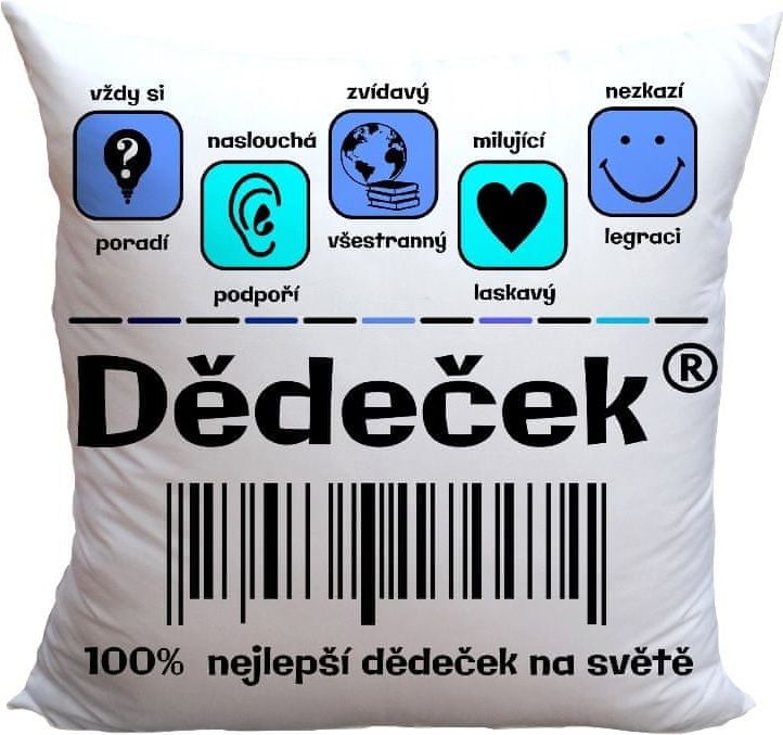 IMPAR SUBLIMACE Polštářek Dědeček 100% - obrázek 1