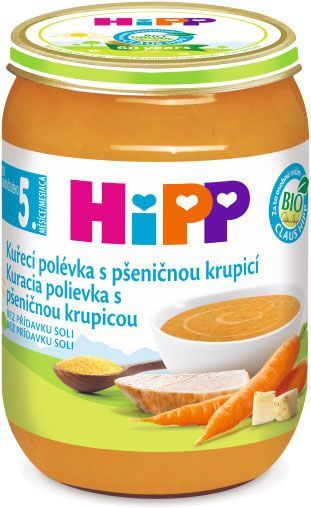3x HIPP BIO Kuřecí polévka s pšeničnou krupicí (190 g) - obrázek 2