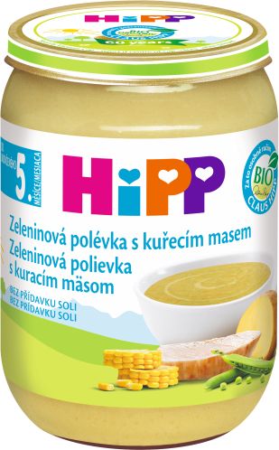 3x HIPP BIO zeleninová polévka s kuřecím masem (190 g) – maso-zeleninový příkrm - obrázek 2