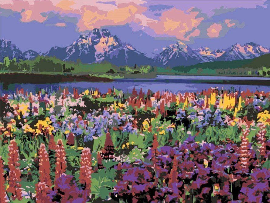 Maluješ Malování podle čísel - ZAHRADA V HORÁCH - 30x40, nevypnuté - obrázek 1