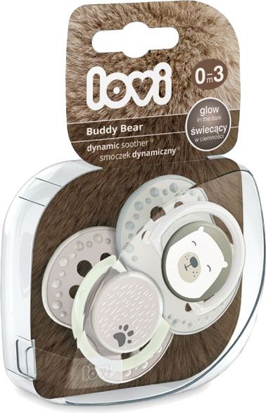Lovi Lovi Dudlíky 0-3 m Buddy Bear - béžové - obrázek 1