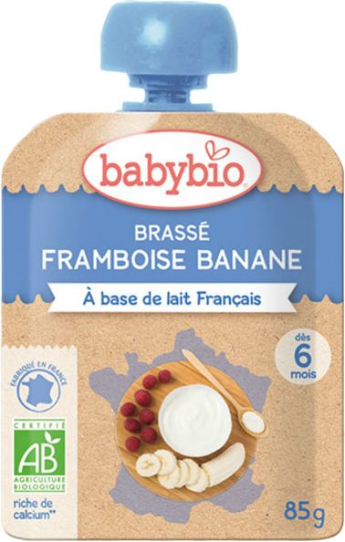 BABYBIO Mléčný dezert malina banán 4x85 g - obrázek 2