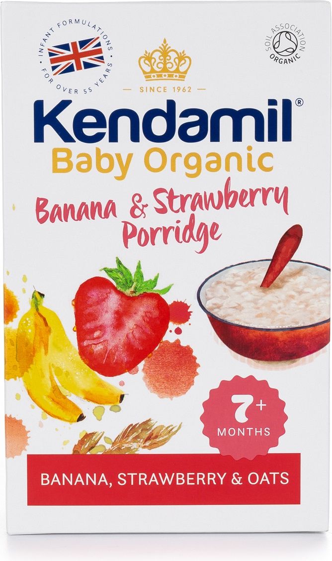 Kendamil BIO Dětská organická kaše banán & jahoda 150 g - obrázek 1