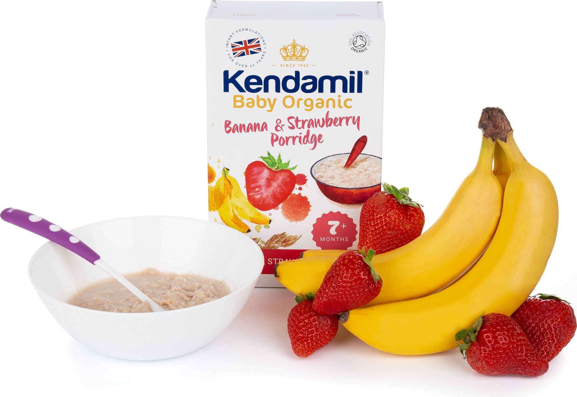 Kendamil BIO Dětská organická kaše banán & jahoda 150 g - obrázek 2