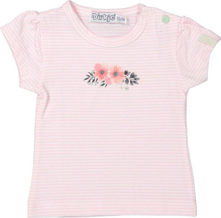 DIRKJE Tričko A-SO SOFT ONE OF A KIND vel. 74 Light pink stripe - obrázek 2
