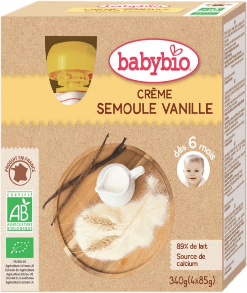 BabyBio kapsička krém vanilka krupička 4x85g - obrázek 1