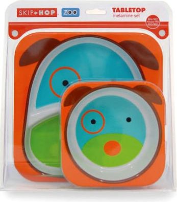 Skip hop ZOO Jídelní set miska talířek 2v1, pejsek - obrázek 2