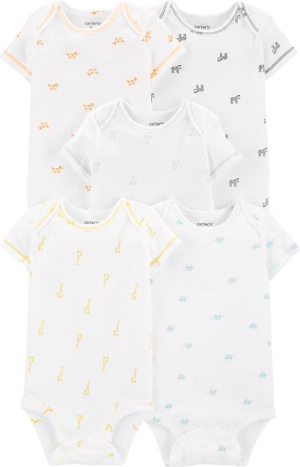 CARTER'S Body krátký rukáv 5 ks, Zvířátka - 18 m/vel. 86 - obrázek 1