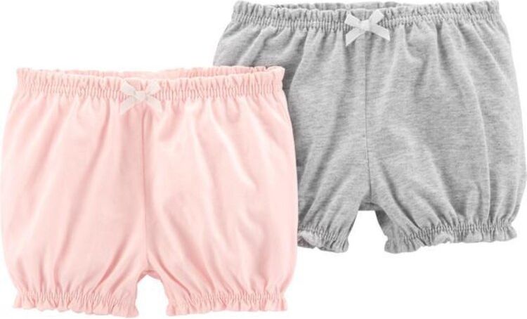 CARTER'S Kalhoty krátké 2 ks, růžová/šedá - 6 m/vel. 68 - obrázek 1