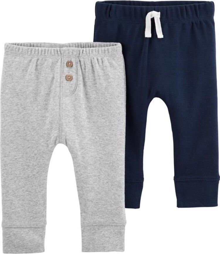 CARTER'S Kalhoty dlouhé 2 ks, šedá/modrá - 12 m/vel. 80 - obrázek 1