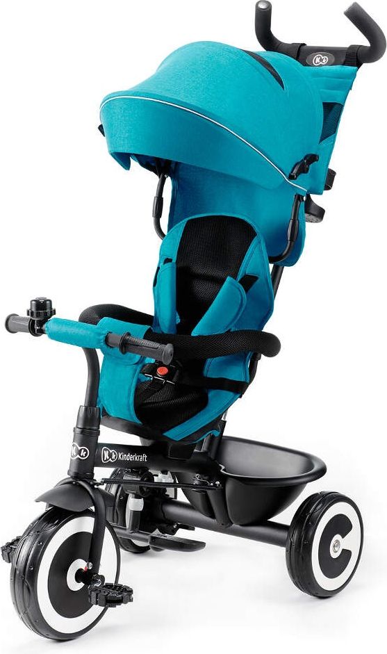 KINDERKRAFT Tříkolka Aston – Turquoise - obrázek 1