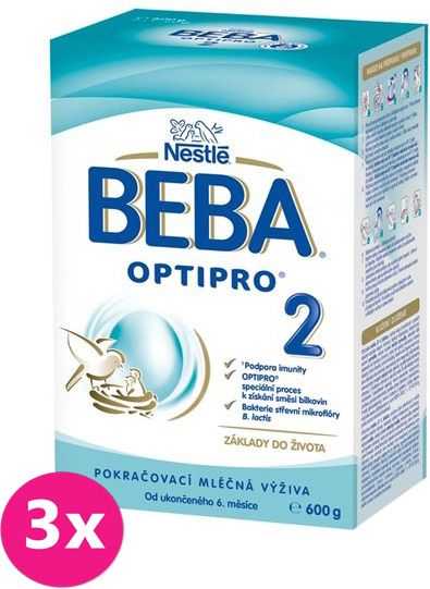 3x BEBA OPTIPRO 2 (600 g) - kojenecké mléko - obrázek 1