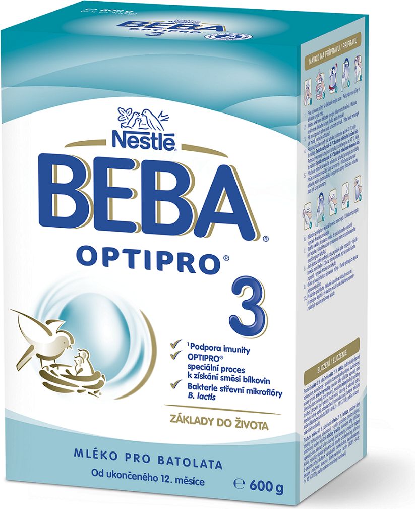3x BEBA OPTIPRO 3 (600 g) - kojenecké mléko - obrázek 2