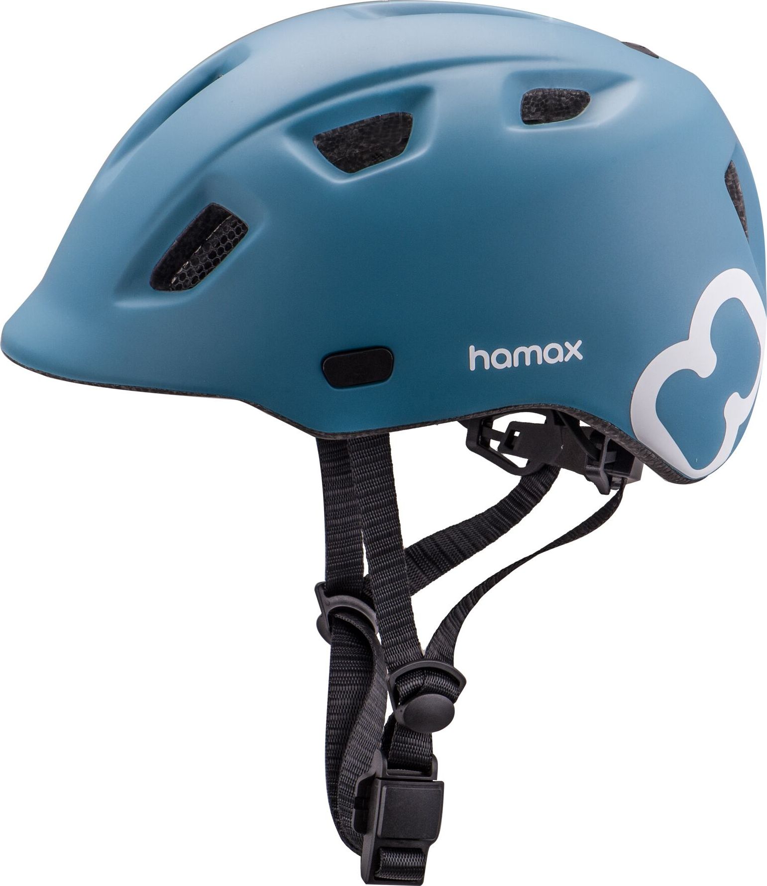 HAMAX Thundercap cyklohelma 52-57 - modrá / modré pásky - obrázek 1