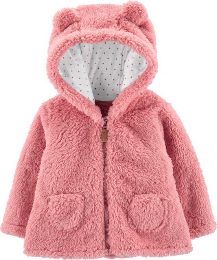 CARTER'S Kabátek s kapucí - růžový, 6 m/vel. 68 - obrázek 1