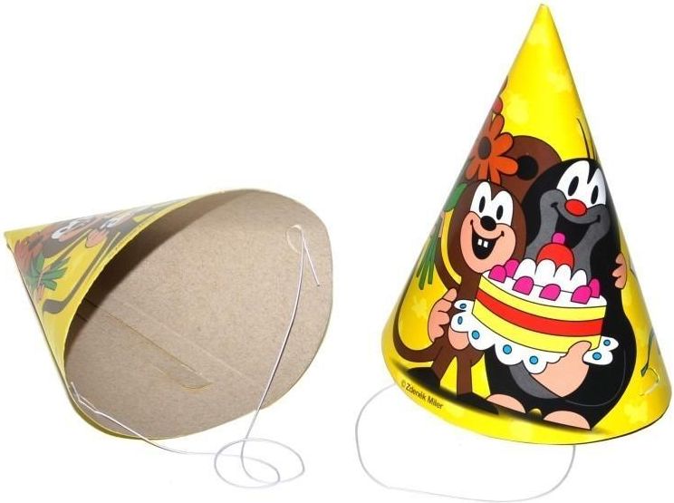 Wiky Wiky Párty čepička Krtek a kamarádi 6 ks, 15 cm - obrázek 1