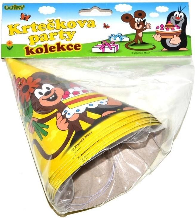 Wiky Wiky Párty čepička Krtek a kamarádi 6 ks, 15 cm - obrázek 2