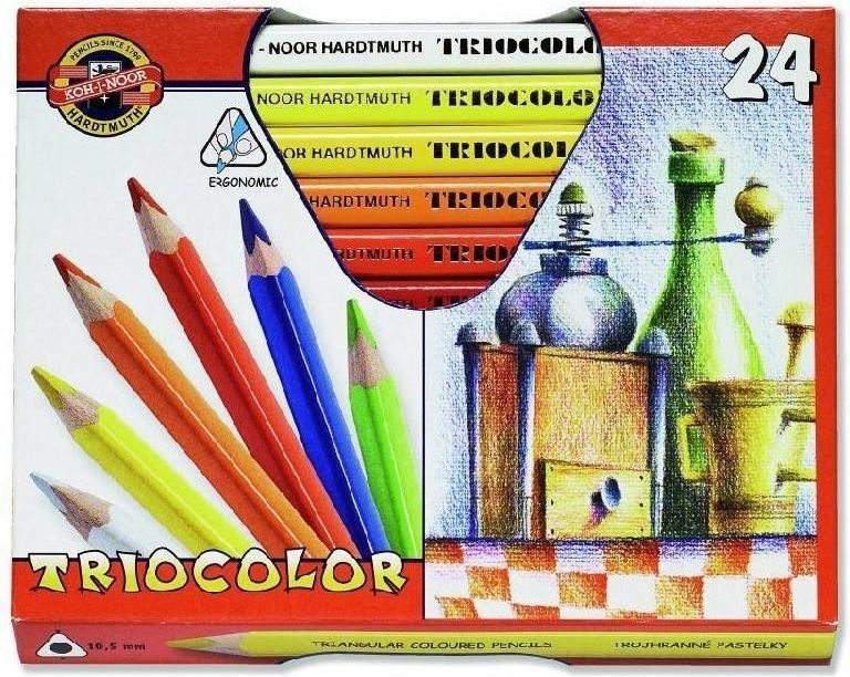 KOH-I-NOOR Pastelky 3154/24 Triocolor - obrázek 1