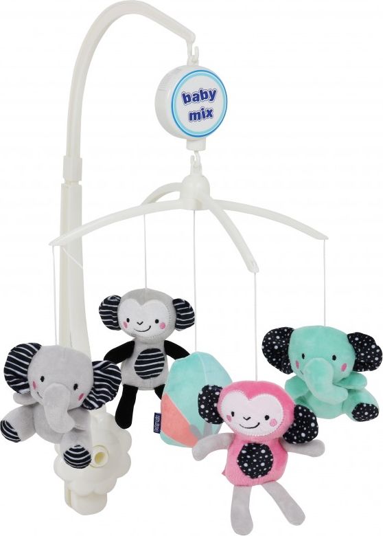 Plyšový kolotoč nad postýlku Baby mix sladké ZOO - obrázek 1