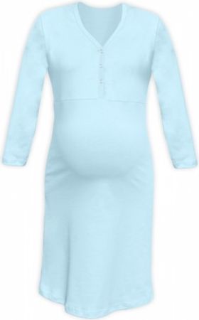 Těhotenská, kojící noční košile PAVLA 3/4 - sv. modrá - obrázek 1