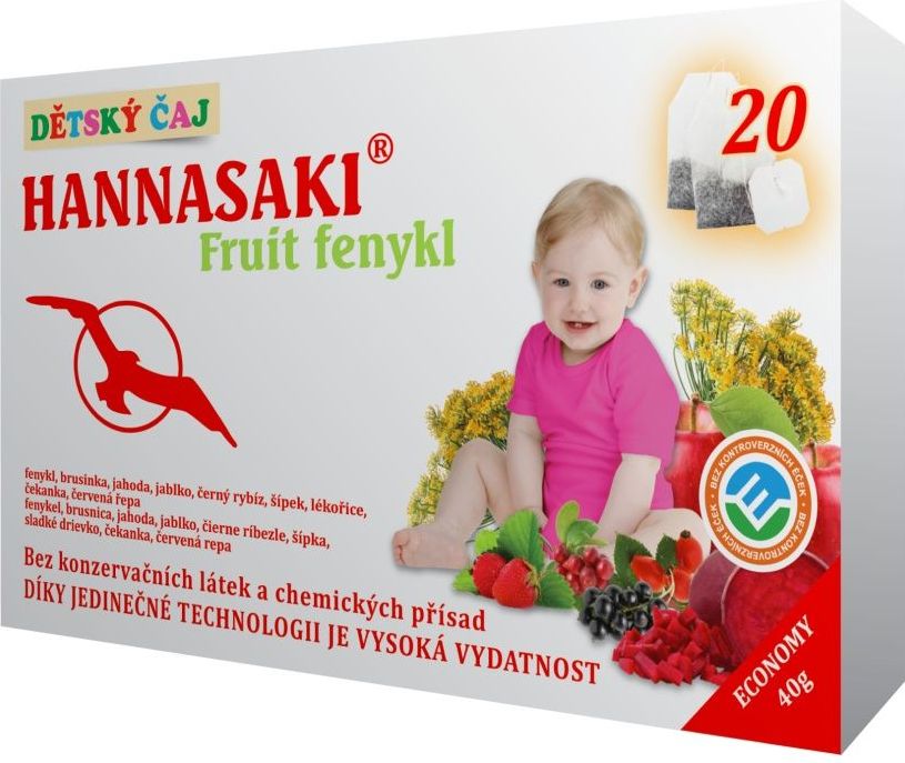 Hannasaki Fruit fenykl dětský porcovaný čaj 20x2 g - obrázek 1