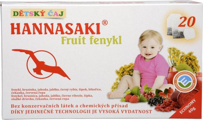 Hannasaki Fruit fenykl dětský porcovaný čaj 20x2 g - obrázek 2